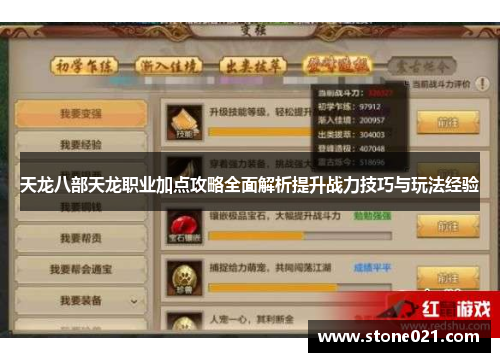 天龙八部天龙职业加点攻略全面解析提升战力技巧与玩法经验